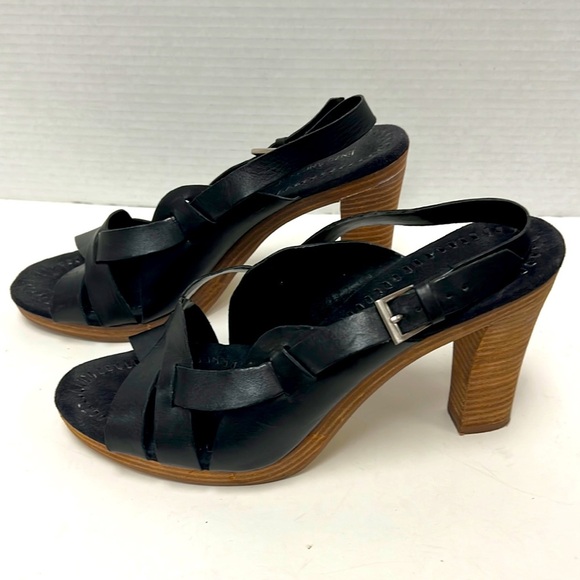 Enzo Angiolini Eaalei Open Toe Leather Sling Back Heels - Picture 1 of 8